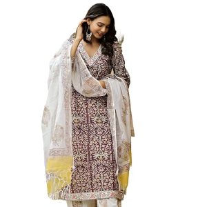 Yashika Women Cotton Blend Salwar Suit Set Fashionably Traditional, Comfortably Chic: Embrace Fashion with Our Ethnic Sets